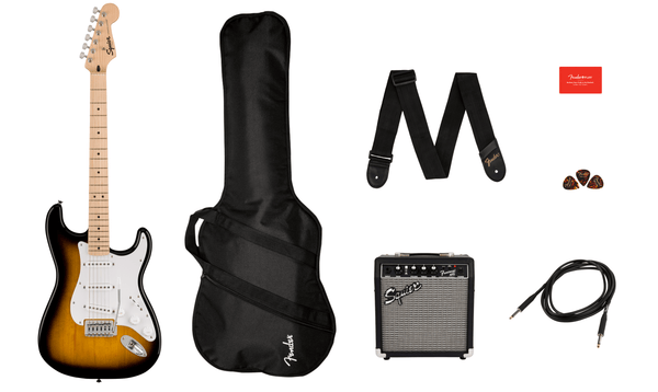 Squier Sonic Stratocaster Starter Pack with Frontman 10G Amp, Gig