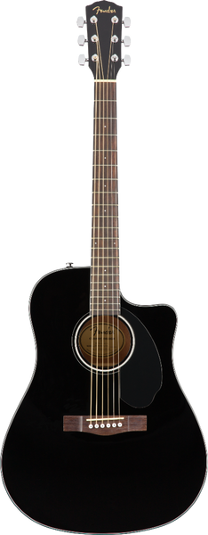 Fender CD 60SCE Dreadnought Cutaway Acoustic Electric Black