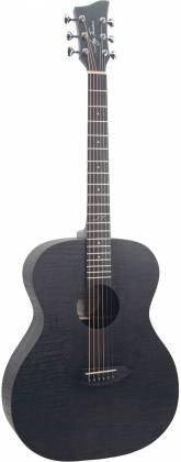 Jay Turser Folk HPL Acoustic Guitar - Quilted Satin Black