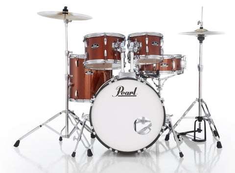 Pearl Roadshow 5-Piece Drum Set With 22" Bass Drum, Hardware & Cymbals - Burnt Orange Sparkle