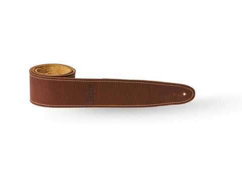 Taylor 2.5'' Leather Guitar Strap w/Suede Back - Medium Brown
