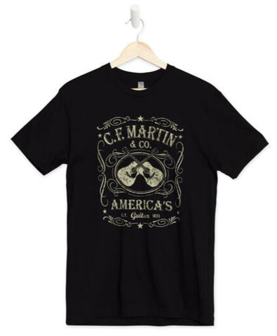 Martin T-Shirt "Dual Guitars" - Classic Black (M,L,XL,XXL)