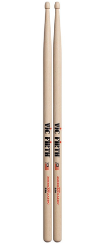 Vic Firth 55A American Classic Hickory Drumsticks, Wood Tip