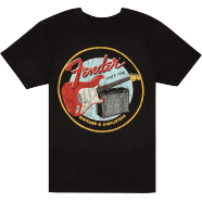 Vintage fender t shirt on sale