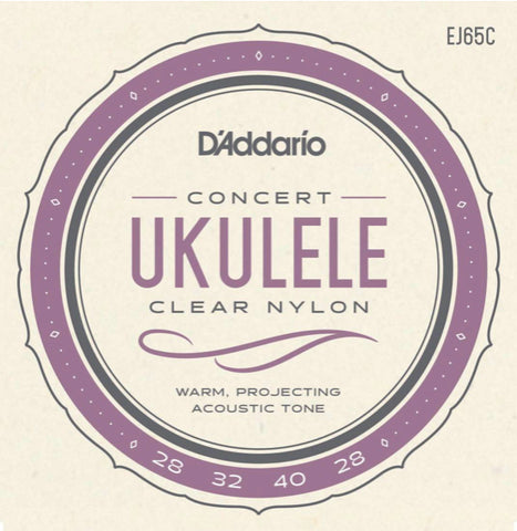Ukulele - D'Addario EJ65C Pro-Arte Clear Nylon Ukulele Strings, Concert