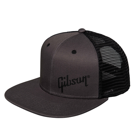 Gibson Hat Charcoal Trucker Snapback Hat