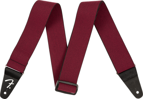 Fender 2" WeighLess Tweed Strap, Red