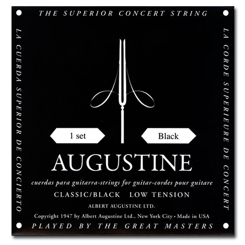 Augustine Black Label Classical Guitar Strings, Light