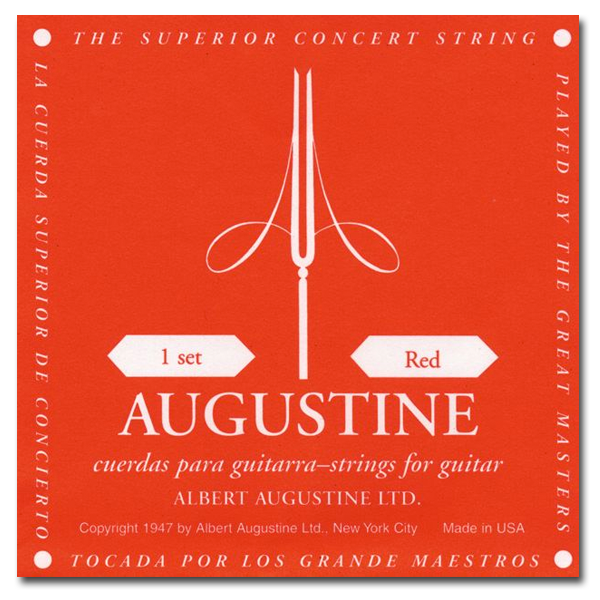 Augustine Red Label Classical Guitar Strings, Medium – Reid Music
