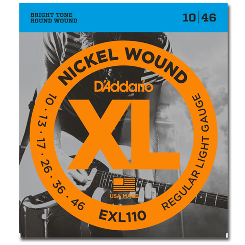 D'Addario EXL110 Nickel Wound Electric Strings, Light