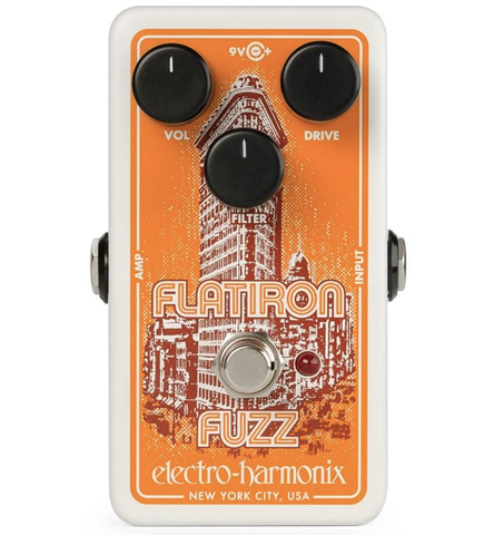 Electro-Harmonix Flatiron Fuzz Classic Op-Amp Powered Fuzz/Distortion Guitar Effects Pedal