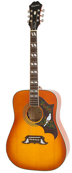 Epiphone Dove Pro Acoustic/Electric - Violin Burst – Reid Music