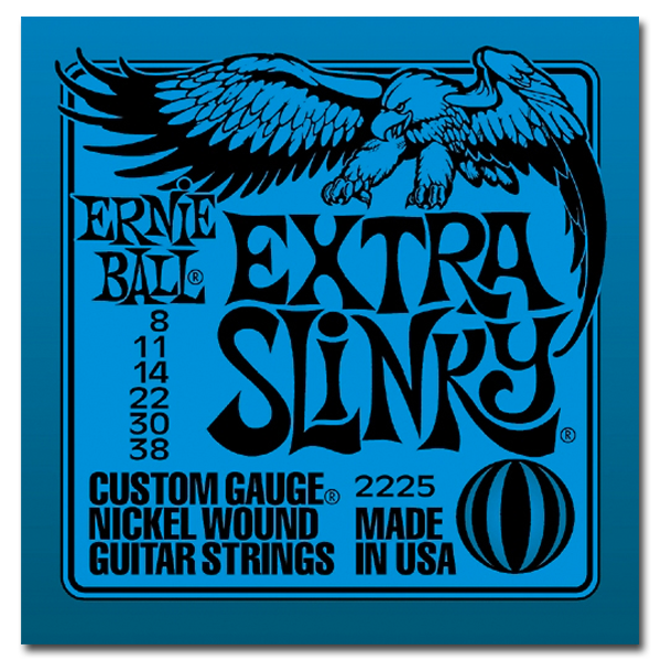 Ernie Ball 2225 Nickel Extra Slinky Electric Guitar Strings Reid