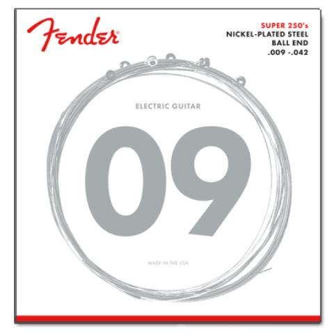 Fender 250L Super 250 Nickel-Plated Steel Electric Guitar Strings, Light