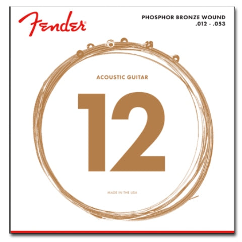 Fender 60L Phosphor Bronze Acoustic Strings, Light