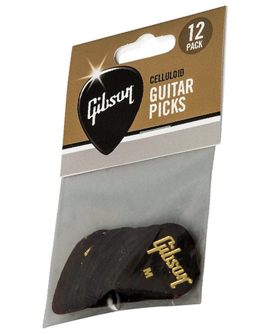 Gibson Tortoise Shell Picks, Medium (12 Pack)