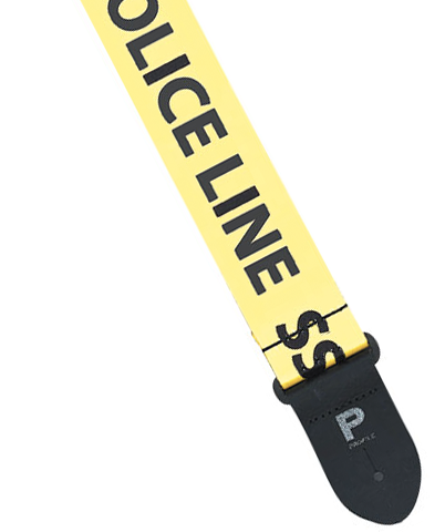 Police line shop guitar strap