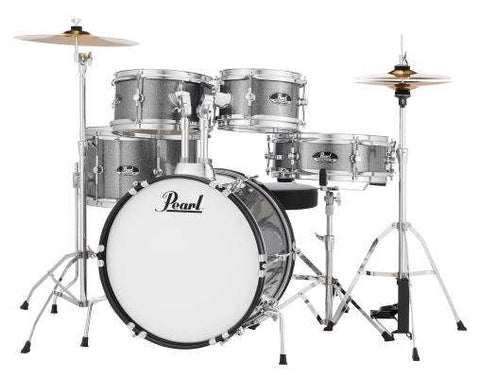 Pearl Roadshow Junior 5-Piece Drumset w/ 16" Bass Drum, Hardware & Cymbals - Grindstone Sparkle
