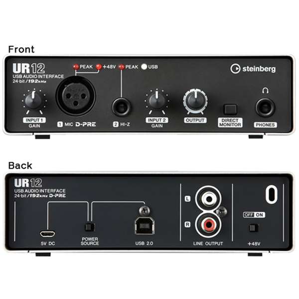 Steinberg UR12 2x2 USB 2.0 Audio Interface – Reid Music Limited Steinberg UR12 2x2 USB 2.0 Audio Interface – Reid Music Limited