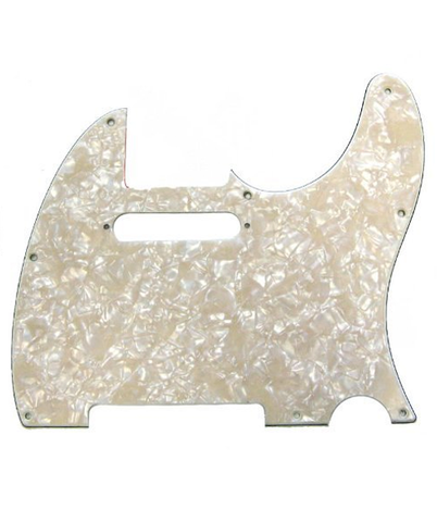Fender Pickguard, Standard Telecaster Pickguard, Aged White Pearl, 4-Ply
