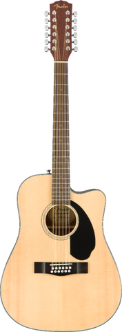 Fender CD-60SCE-12 Dreadnought Cutaway Acoustic-Electric - Natural - 12 String