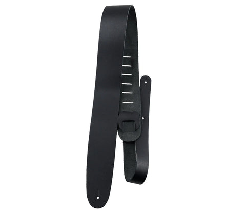 Perri's  2.5″ Black Basic Leather Guitar Strap