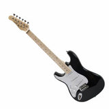 Electric Guitar Package w/ Guitar, Amp, Cable, Bag, Tuner & Picks (Left Hande) - Black