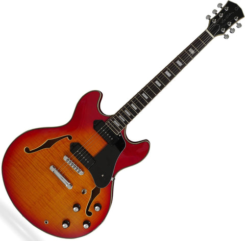 "STAFF PICKS" ~ Ethan Mews ~ SIRE Larry Carlton H7V Semi-Hollow Electric Guitar w/ P90 Pickups - Cherry Sunburst