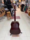 "PREVIOUSLY ROCKED" - Epiphone Songmaker DR-100 Acoustic Guitar - Wine Red with Gold Hardware