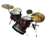 Westbury 400 Series 5-Piece Studio Drum Kit w/ Hardware, Cymbals & Throne, Ruby Red Sparkle