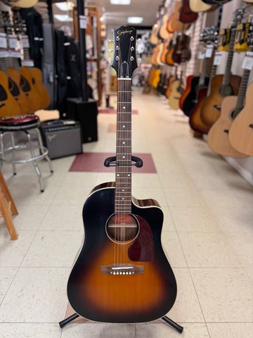 "PREVIOUSLY ROCKED" - Epiphone Inspired by Gibson Masterbilt J-45 EC Cutaway - Vintageburst
