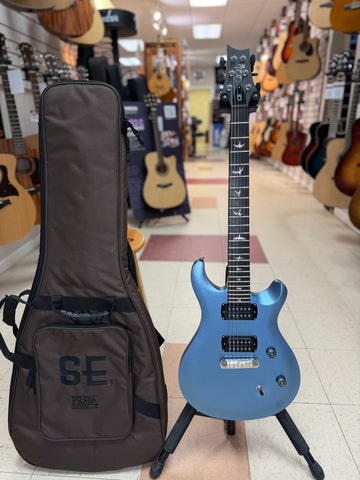 "PREVIOUSLY ROCKED" -PRS Guitars SE CE 24 Standard Satin Stoptail Electric Guitar with Gigbag - Ice Blue Metallic