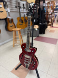 "PREVIOUSLY ROCKED" - Epiphone Wildkat Bigsby Hollowbody Electric Guitar Wine Red w/Hardshell Case