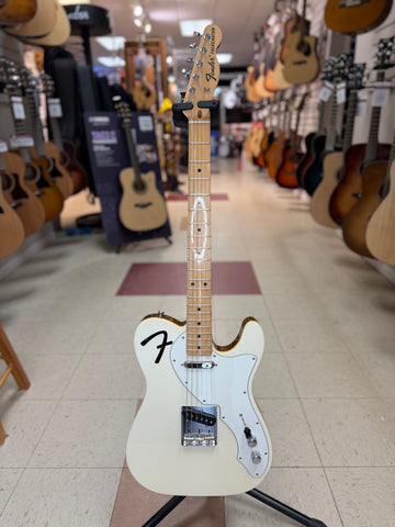 "PREVIOUSLY ROCKED" - Fender Limited F-Hole Telecaster Thinline Arctic Pearl, Japan MIJ (2021)