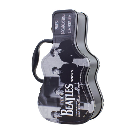 Perri's Socks - The Beatles A Hard Days Night Guitar Tin Sock Box - 3 Pairs