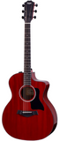 Taylor 224ce Mahogany Special-Edition Grand Auditorium Trans Red w/Aerocase