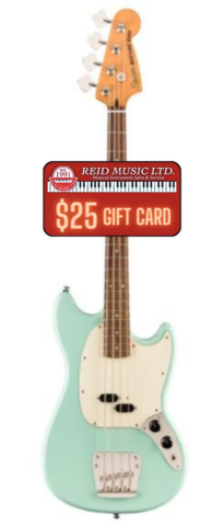 Squier Classic Vibe '60s Mustang Bass, Laurel Fingerboard - Surf Green