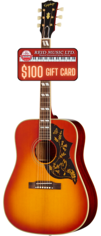 Epiphone 1960 Hummingbird Reissue Acoustic/Electric Guitar w/ Hardshell Case - Heritage Cherry Sunburst