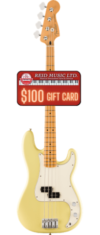Fender Player II Precision Bass, Maple Fingerboard - Hialeah Yellow