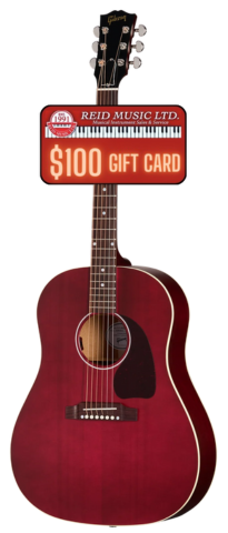 Gibson J-45 Special Acoustic/Electric Guitar w/ Softshell Case - Satin Wine Red