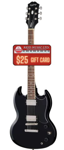 Epiphone SG Tribute E1 - Ebony w/ $25 Gift Card!