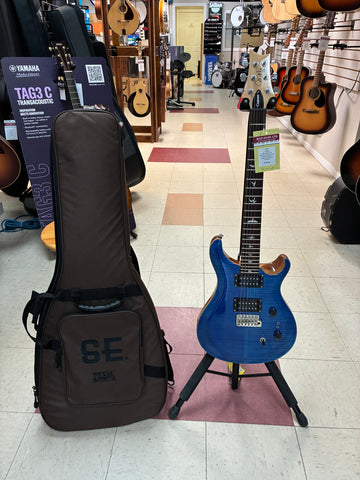 "PREVIOUSLY ROCKED" - PRS SE Custom 24-08 Electric Guitar w/ Gig Bag -  Faded Blue