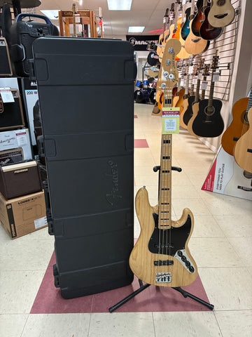 "PREVIOUSLY ROCKED" - Fender American Deluxe Jazz Bass - Natural Finish w/ Hardshell Case
