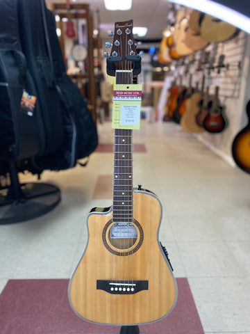 "PREVIOUSLY ROCKED" -Beaver Creek BCRB501 Travel Size Acoustic Guitar (Left-Handed)