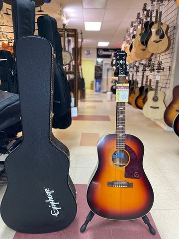 "PREVIOUSLY ROCKED" -Epiphone Masterbilt Texan w/Hardshell Case