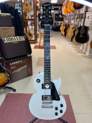 "PREVIOUSLY ROCKED" - Epiphone Les Paul Studio - Alpine White