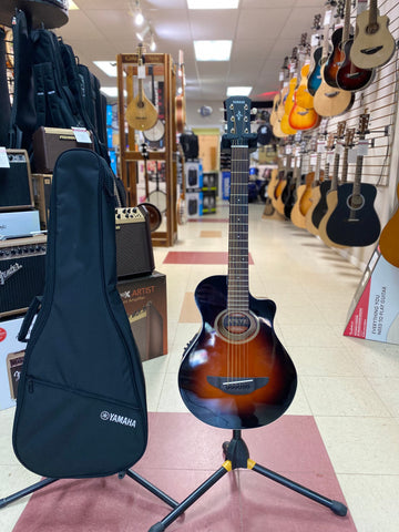 "PREVIOUSLY ROCKED" - Yamaha APXT2 - 3/4 Scale Thinline Acoustic-Electric Cutaway, Old Violin Burst w/Gig Bag