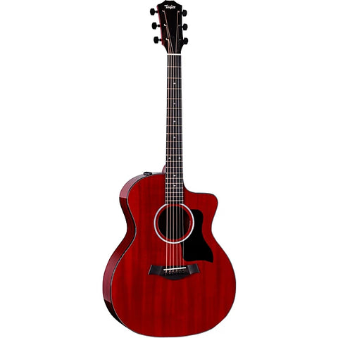 Taylor 224ce Mahogany Special-Edition Grand Auditorium Trans Red w/Aerocase