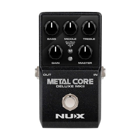 NUX Metal Core Deluxe MKII Hi Gain Distortion with 3 Amps / IRs True Bypass Effects Pedal