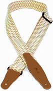 Levy's 2" Woven Polypropylene Guitar Strap - White and Tan